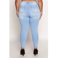 thumbnail image 4 of Womens Plus Size WAX Distressed Skinny Jeans, 4 of 4