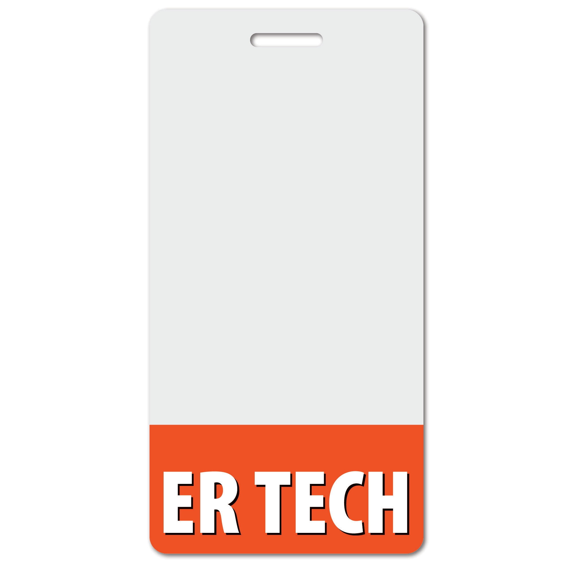 ER TECH Heavy Duty Vertical Bright Orange (5 pack) - Spill & Tear Proof Cards - 2 Sided USA Printed Quick Role Identifier ID Tag Backer by BadgeZoo