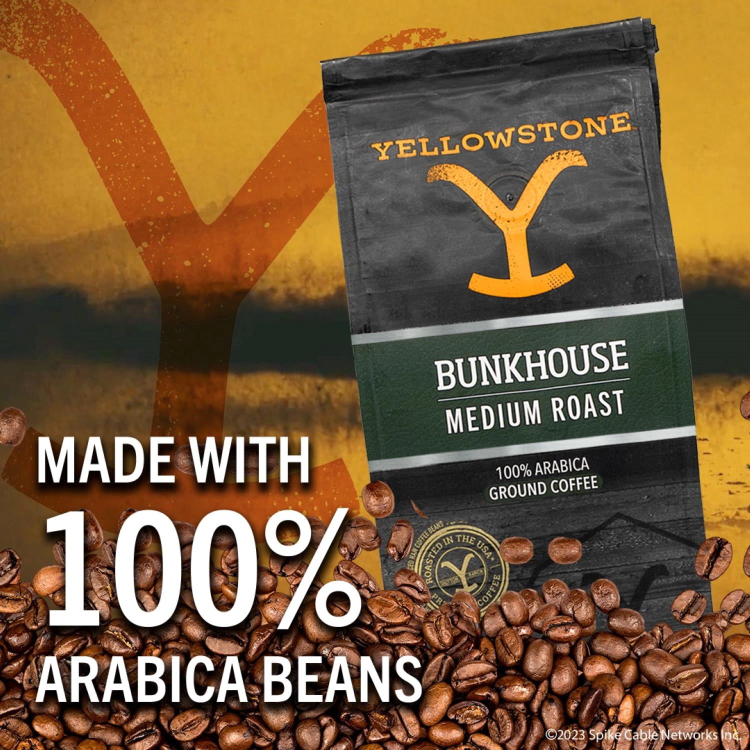 Yellowstone Bunkhouse Medium Roast Ground Coffee 12 oz, 3 pack