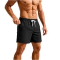 thumbnail image 3 of Yievot Athletic Shorts for Men Drawstring Elastic Waist Gym Sport Running Shorts with Zipper Pockets, 3 of 9