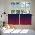 thumbnail image 4 of Black Red Ombre Tier Curtains, Modern Abstract Art Aesthetics Light Filtering Kitchen Curtains, 2Pcs Rod Pocket Half Window Treatments Panels for Sink Cafe Cabinet Camper 27.5x24 Inches, 4 of 9