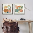 thumbnail image 3 of Stupell Industries Harvest Whimsy Gourd Collection Holiday Painting Gray Floater Framed Canvas Art Print Wall Art, 25 x 25, Set of 2, 3 of 10