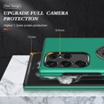 thumbnail image 4 of Allytechgroup Hybrid Case for Samsung Galaxy S25 Ultra with 360° Rotatable Ring Kickstand, Soft TPU + Rugged PC, Screen Lens Protection Shockproof Anti-Fall Magnetic Car Mount Back Case, Darkgreen, 4 of 7