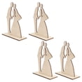 thumbnail image 4 of Shisuyan Creative Bride Groom Models for Decor Made from High Quality Plastic Khaki Color Lovely Design 4 Pieces, 4 of 9