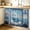 Blue White, variant on Black and White Checkered Cabinet Curtain 28"Wx35"L, Dustproof Under Sink Skirt with Self Adhesive Tape, Farmhouse Buffalo Plaid Cabinet Curtain Cover for Bathroom Vanity, Kitchen Sink, Laundry Room