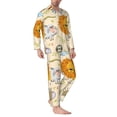 thumbnail image 2 of Fotbe Animals Pattern Long Sleeve Pajama Set for Men,Sleepwear Set,2-piece Loungewear Set,Soft PJs Comfy Nightwear with Pockets-X-Large, 2 of 7