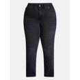 thumbnail image 4 of Terra & Sky Women's Plus Signature Mid Rise Bootcut Jeans, 30” Inseam, Sizes 16W-26W, 4 of 4