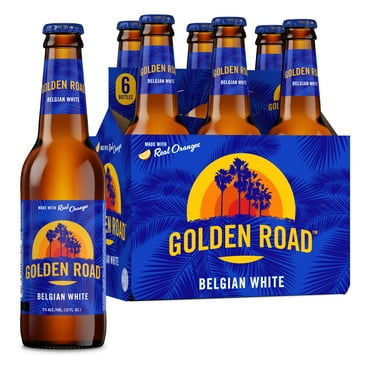 Golden Road Belgian White Craft Beer 6 Pack 12 fl oz Glass Bottles 5% ABV