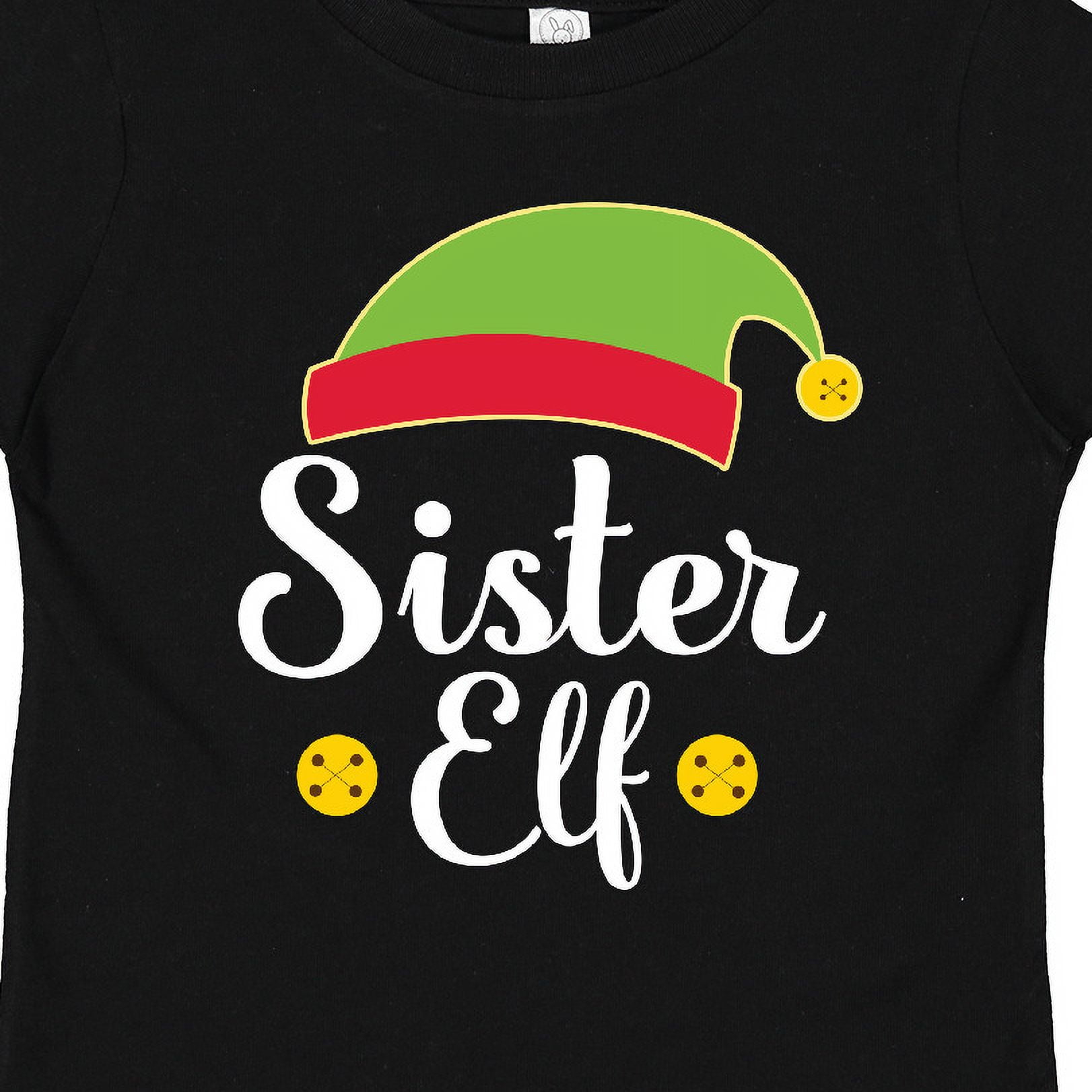 Inktastic Christmas Sister Elf Holiday Girls Toddler T-Shirt