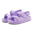 thumbnail image 2 of Weestep Lightweight EVA Sandals for Toddlers, Hook & Loop Closure, Purple, Size 8 Toddler, 2 of 7