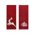 thumbnail image 2 of Christmas Decorations 2-Pack Bathroom Towel Set Cotton Embroidered Red Towel With Cute Elks Snowflake Christmas Tree Design 15.75x27.56 Inches For Holiday Bathroom Decor Christmas Gifts, 2 of 6