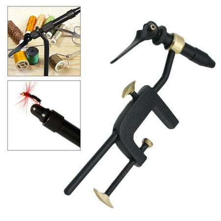 Colaxi Rotary Fly Tying Vise Fishing Fly Tieing Tools Supplies Practical C  Clamp Hook with Pedestal Base Easy to Use Fly Making Tool 