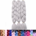 thumbnail image 3 of SEGO Ombre Jumbo Braiding Hair Extensions Colored Hair Weave Synthetic Crochet Twist Box Braid Hair Black/Pink/Blue/Purple Fake Hair Extension for Women, 3 of 8