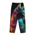 thumbnail image 5 of Haiem Neon Spectrum Cat Portrait Women's Pajama Pants Ultra Lightweight Pjs Bottoms Sleepwear Bottom Pants With Pocket Drawstring-X-Large, 5 of 7