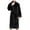 03 Black, variant on zttd men's winter lengthened plush shawl bathrobe home clothes long sleeved robe coat