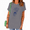 Grey, variant on White Women's Casual Cute Lady Navy Line Astronaut Planet Balloon Space Graphic Short Sleeve T-Shirt Tops