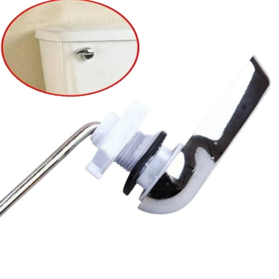 Chrome Toilet Tank Flush Lever Handle Replacement for Most Toilets Front or Side Mount Options