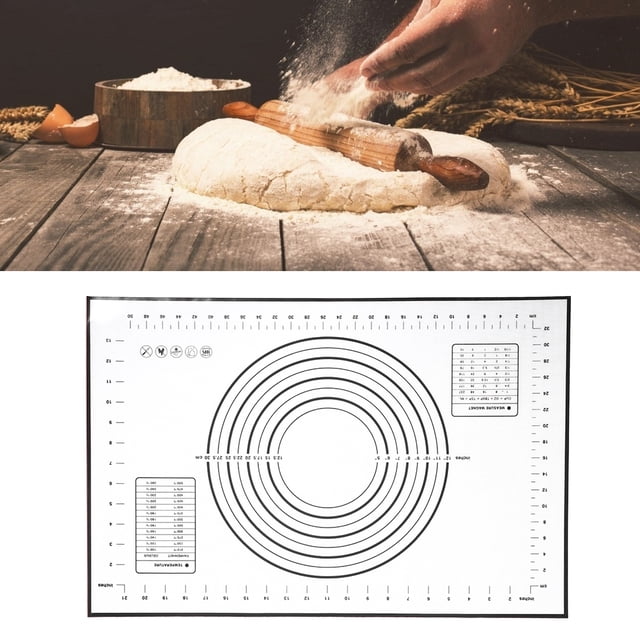 Non-stick Design Baking Mat, Rolling Pin Pad, Durable Wear- For Kitchen Office Restaurant Home Red,Black