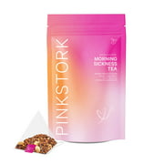 Pink Stork Morning Sickness Tea: Ginger Peach   USDA Organic   Nausea Relief   Supports Digestion & Hydration, Women-Owned, 30 Cups