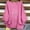 Hot Pink, variant on HOMBOM Womens Shirts Loose Fit Cotton Linen Spring Navy 3/4 Sleeve Crewneck Solid T Shirts for Ladies