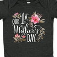 thumbnail image 4 of Inktastic Our First Mother's Day Pink Flowers Boys or Girls Baby Bodysuit, 4 of 5