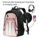 thumbnail image 2 of Balery High Heel Shoes Butterfly Mochila con carga USB para hombre y mujer - Mochila impermeable y antirrobo para portátil con puerto USB para viajes, trabajo, estudios y universidad, 2 of 7