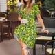 thumbnail image 3 of Balery Kiwi Fruits Summer Vestidos sueltos de manga corta para mujer, vestidos de verano 2025, vestidos casuales de corte A con vuelo., 3 of 6