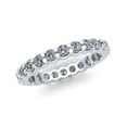 thumbnail image 2 of Natural 1.75Ct Round Cut Diamond Classic Shared Prong Women's Anniversary Wedding Eternity Band Ring Solid 950 Platinum F VS1, 2 of 3