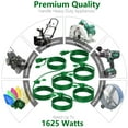 thumbnail image 4 of 50 FT Outdoor Extension Cord, Evenly Spaced 6 Outlets Plugs, 16/3 SJTW Weatherproof Multiple Outlets Wire for Outside Halloween Christmas Lights Decoration, ETL Listed, Green, 4 of 7