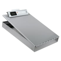 Saunders 11025 Redi-Mate Aluminum Storage Clipboard, 1" Capacity, Holds 8-1/2w x 12h, Silver