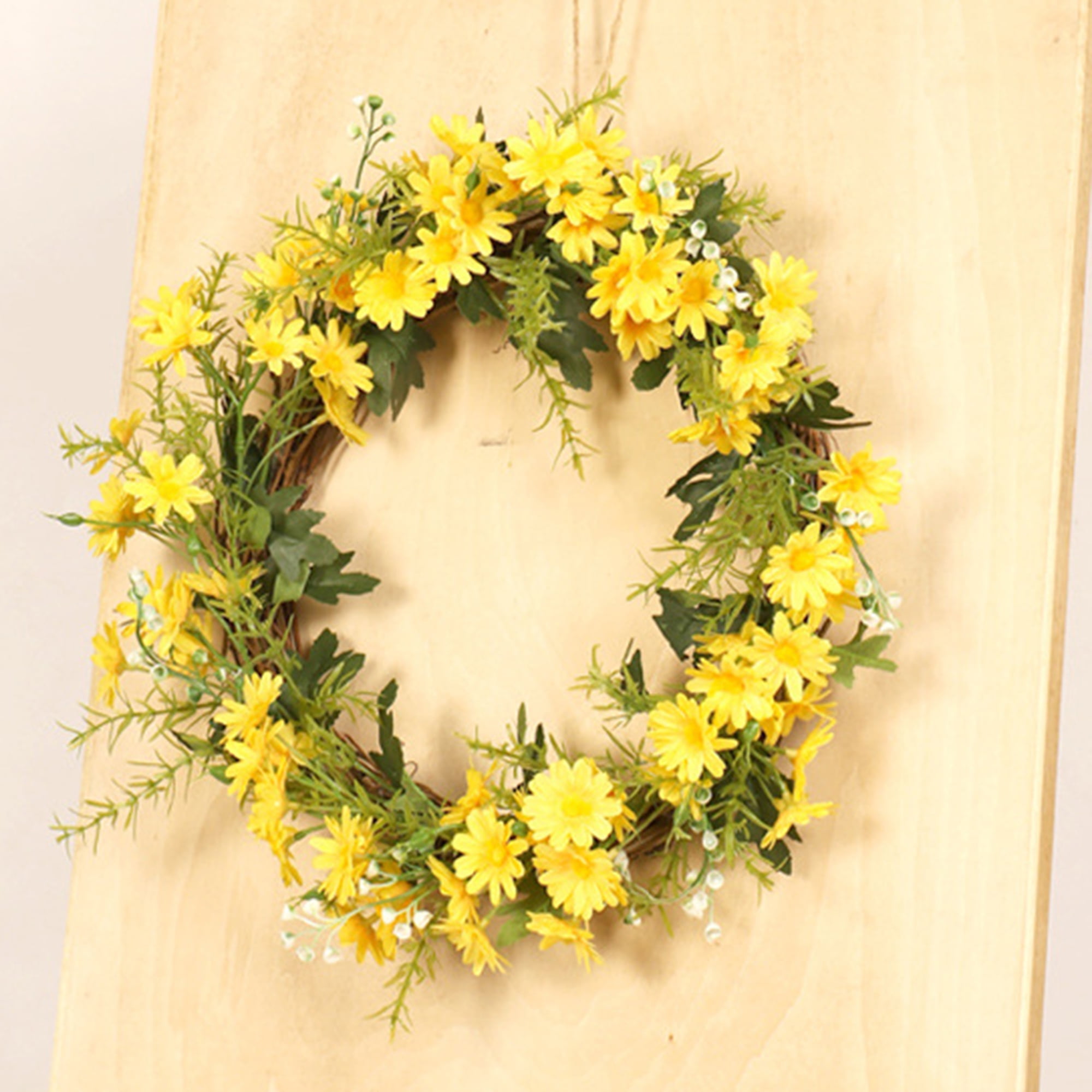 Artificial Daisy Flower Door Wreath,spring wreaths for front door