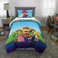 thumbnail image 2 of Couette et taie d'oreiller Super Mario "All The Players", 2 of 7