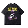 thumbnail image 3 of Bailey Sarian Dark History T-shirts Women Men Cotton Wash Clothes Trend Casual Short Sleeve Top, 3 of 4