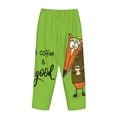 thumbnail image 5 of Disketp Drink Coffee And Do Good Print Women'S Comfy Pajama Pants Casual Drawstring Palazzo Lounge Wide Leg Pants, 5 of 9