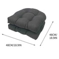 thumbnail image 2 of Bxaolu 2PCS Tufted Seat Cushion, 19''x19'' Outdoor Indoor U-Shape Cushions for Chair Seat, Rocking Chair Cushion Pad Sets for Patio Garden Home Office Furniture (Dark Gray), 2 of 7
