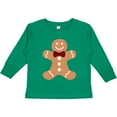 thumbnail image 3 of Inktastic Cute Gingerbread Man with Red Plaid Bowtie Boys or Girls Long Sleeve Toddler T-Shirt, 3 of 5