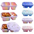 thumbnail image 2 of Rectangular Silicone Folding Lunch Box Refrigerator Crisper Student Outdoor Picnic Lunch Box Children's Lunch Box Lunch Box Skyblue 215x155mm, 2 of 6