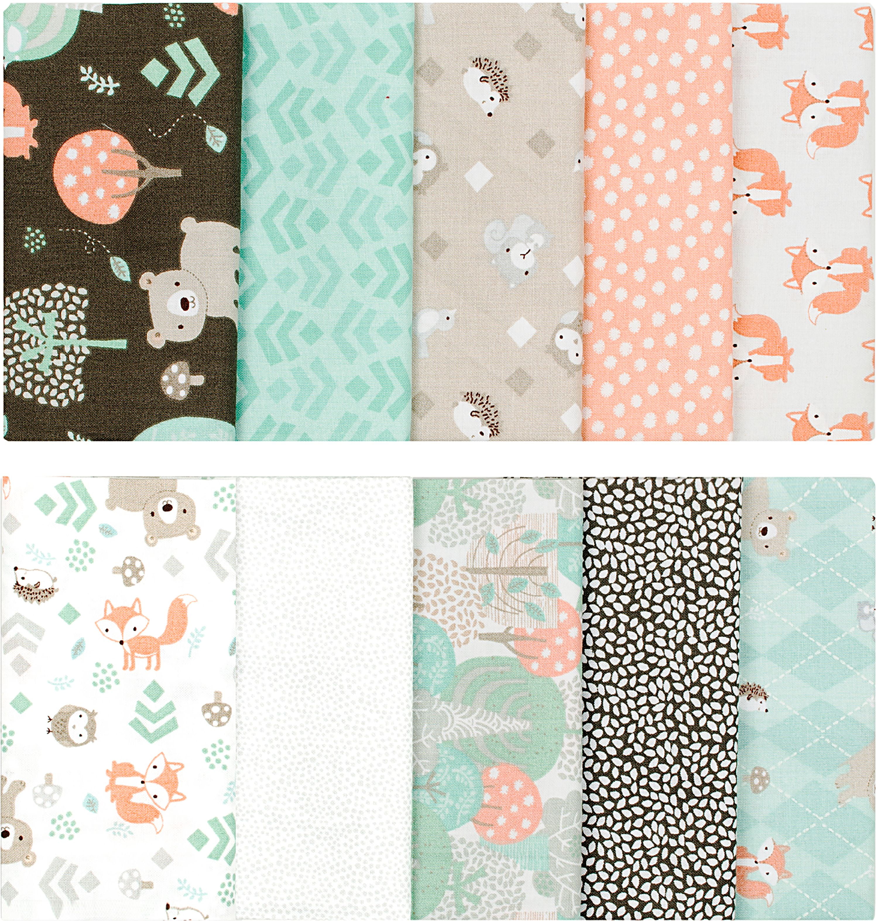Fabric Palette Precut Fat Quarter Bundle 18'X21' 5/Pkg-Little Forest Collection