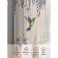 thumbnail image 6 of Spring Floral Sheer Curtains 96 Inch Length 2 Panels Set, Daisy Sunflowers Wisteria Hummingbird Beige Voile Window Treatment Semi Sheer Long Curtains Drapes for Bedroom/Living Room/Kitchen 52"x96"x2, 6 of 7