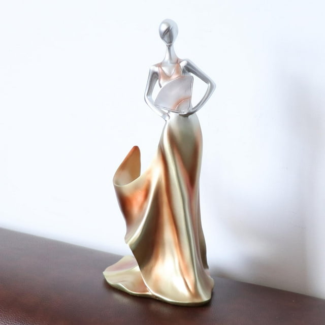 Esculturas Decoración BLESIY Estatuas de Belleza Resina Soporte para Vino Oro