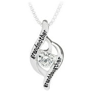 Jikolililili 18In Grandmother&granddaughter Mother's Day Gift Tiny&Thin&Strong Simple Adjustable Diamond Necklace Love for Grandmother From Grandaughter