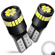AUXITO H7 LED Headlight Bulbs 6500K White and 194 168 T10 LED Bulbs White,Total 4 Bulbs