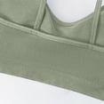 thumbnail image 5 of Gytharion Women's Ribbed Sports Bras Solid Color Wide Straps Flexible Support Seamless Bras Workout Comfort Wireless Bras, 5 of 7