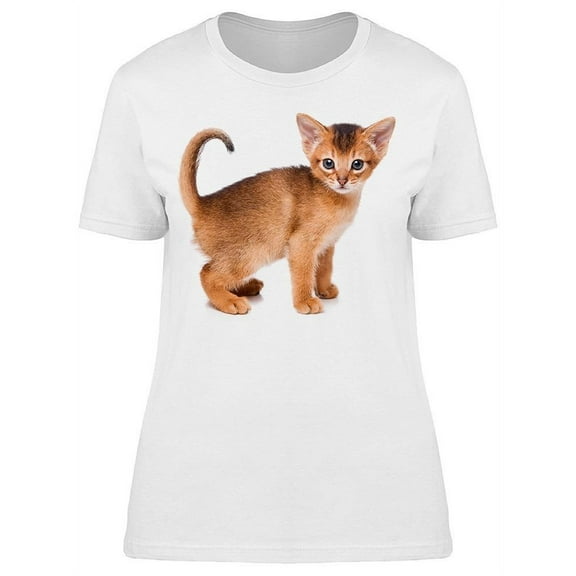 Abyssinian Baby Cat T-Shirt Women -Image by Shutterstock, Female Medium