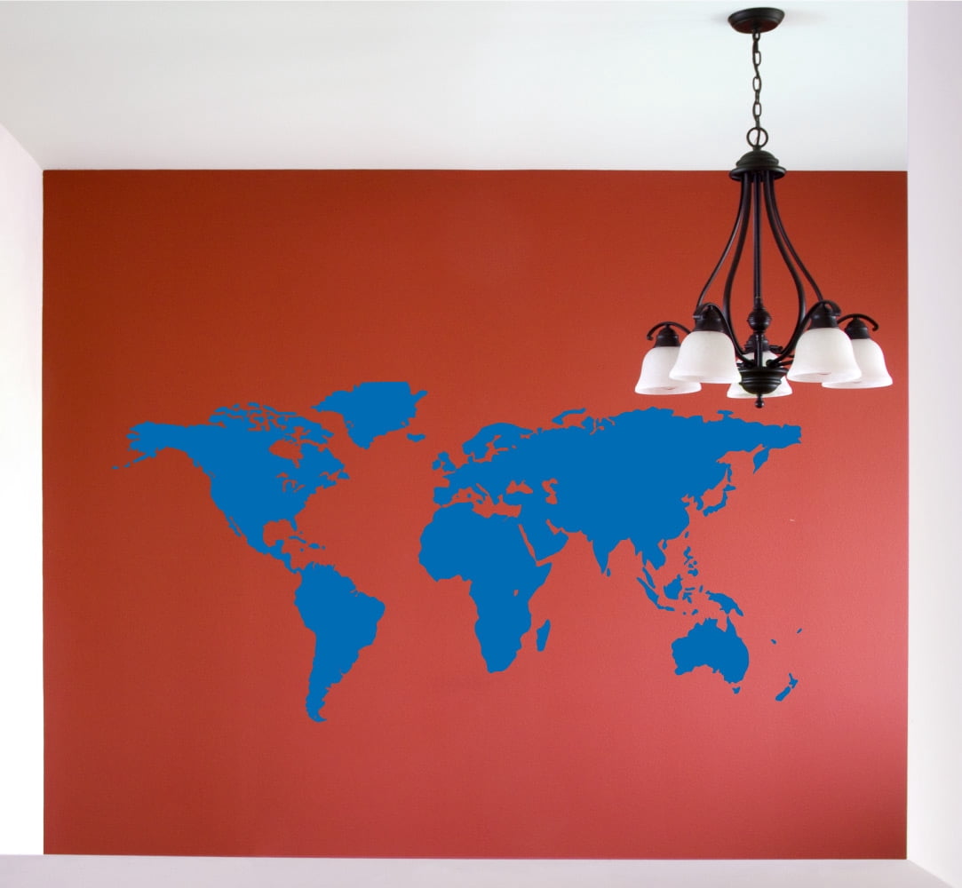 World Map Wall Art Earth Atlas Decal Sticker