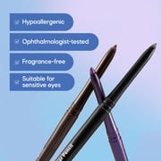 Almay All-Day Eyeliner Pencil, Precision Tip Eye Makeup, Hypoallergenic, Built-In Sharpener, 206 Black/Brown, 0.01 oz