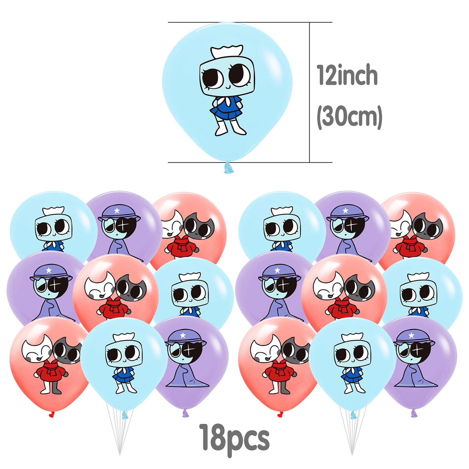 57PCS Dandy’s World Birthday Party Supplies Decorations Set – Kids Birthday Banner, Cake Topper, Cupcake Toppers, Balloons, Party Favors, Cartoon Theme Party Decor for Boys Girls Celebration