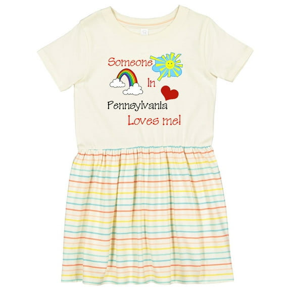 Inktastic Someone in Pennsylvania Loves Me Girls Toddler Dress