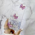 thumbnail image 3 of O2t For iPhone 15 Pro Case Luminous Shockproof Epoxy TPU Phone Cover o7Y 3D Butterflies - Luminous B, 3 of 5