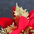 thumbnail image 2 of CHAO (Oro rojo) 10 clips para marco de flores de árbol de Navidad, flores artificiales de Navidad con purpurina, guirnalda de flores de árbol de Navidad con purpurina, guirnalda, decoración de árbol d, 2 of 5